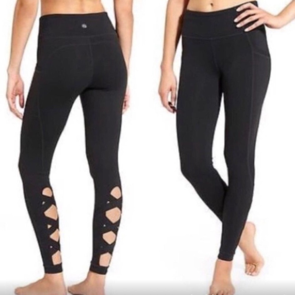 Athleta criss cross leggings womens